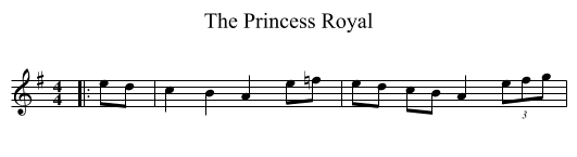 Princess Royal, The  - staff notation