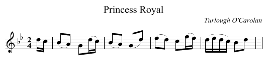 Princess Royal - staff notation