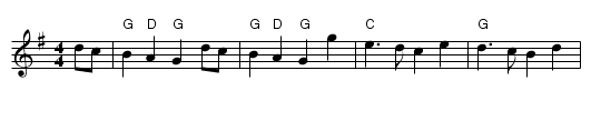 Princess Royal - staff notation