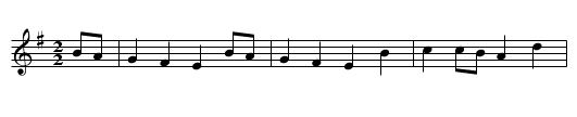 Princess Royal - staff notation