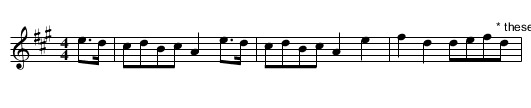 Princess Royal - staff notation