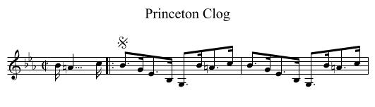 Princeton Clog - staff notation