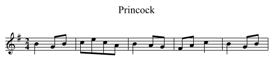 Princock - staff notation