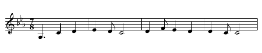 Prinska Igra - staff notation