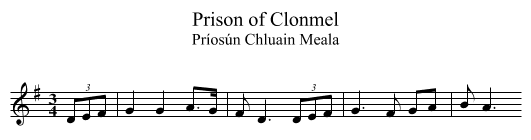 Prison of Clonmel - staff notation