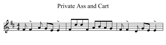 Private Ass and Cart - staff notation
