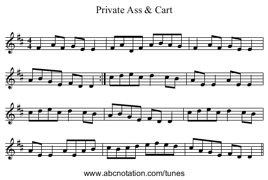 Private Ass & Cart - staff notation