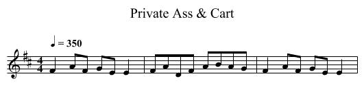 Private Ass & Cart - staff notation