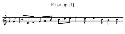 Prize Jig [1] - staff notation