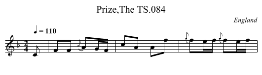 Prize,The TS.084 - staff notation