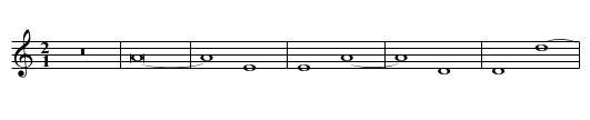 Proch dolor - staff notation