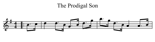 Prodigal Son, The  - staff notation