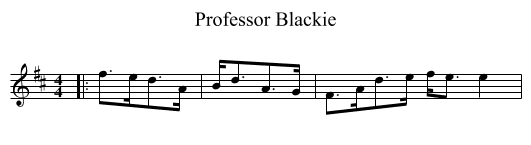 Professor Blackie - staff notation