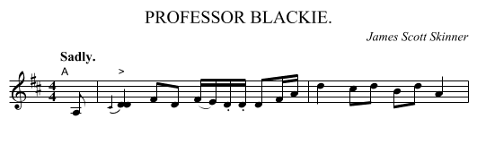 PROFESSOR BLACKIE. - staff notation