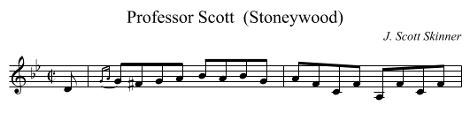 Professor Scott  (Stoneywood) - staff notation