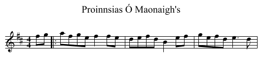 Proinnsias Ó Maonaigh's - staff notation