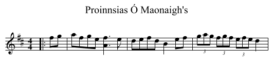 Proinnsias Ó Maonaigh's - staff notation