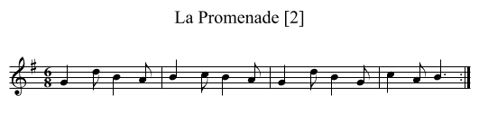 Promenade [2], La - staff notation