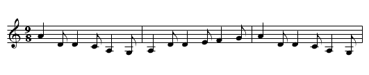 Promenade [in D] - staff notation