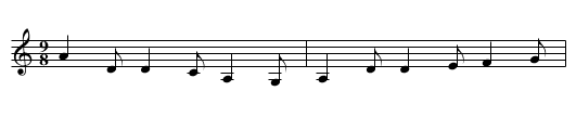 Promenade - staff notation
