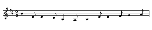 Promenade - staff notation