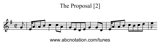 Proposal [2], The - staff notation