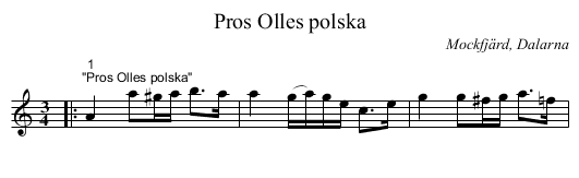 Pros Olles polska - staff notation