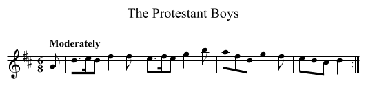 Protestant Boys, The - staff notation