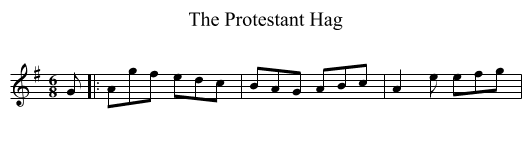 Protestant Hag, The  - staff notation