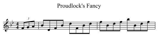 Proudlock's Fancy - staff notation