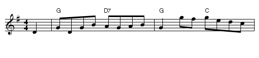 Proudlocks's Hornpipe - staff notation