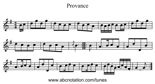 Provance - staff notation