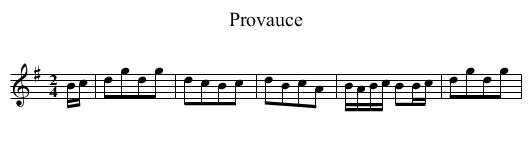 Provauce - staff notation