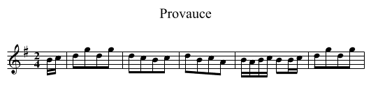 Provauce - staff notation