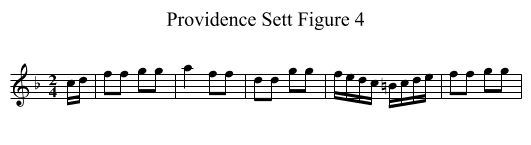 Providence Sett Figure 4 - staff notation
