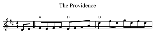 Providence, The  - staff notation