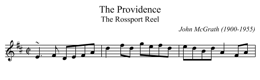 Providence, The - staff notation