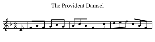 Provident Damsel, The - staff notation