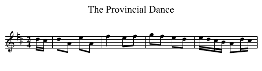 Provincial Dance, The - staff notation