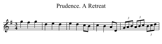 Prudence. A Retreat - staff notation