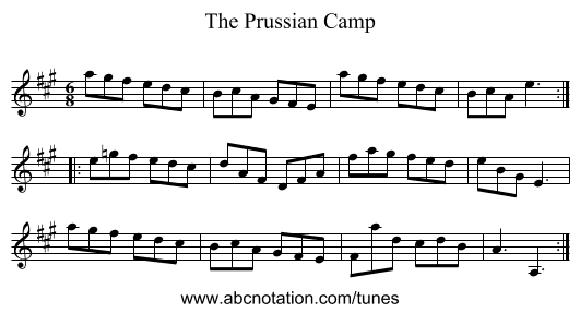 Prussian Camp, The - staff notation