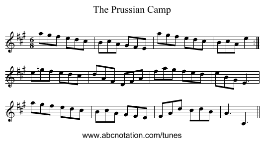 Prussian Camp, The - staff notation