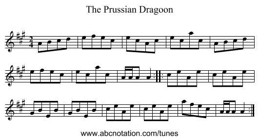 Prussian Dragoon, The - staff notation
