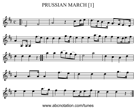 PRUSSIAN MARCH [1] - staff notation