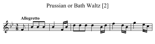 Prussian or Bath Waltz [2] - staff notation