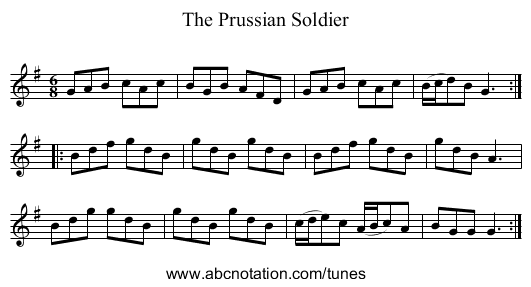 Prussian Soldier, The - staff notation