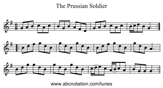 Prussian Soldier, The - staff notation