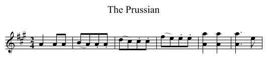 Prussian, The - staff notation