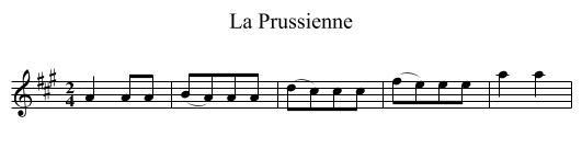 Prussienne, La - staff notation