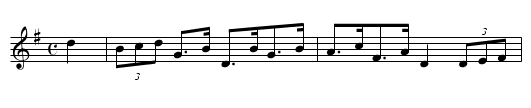 Prydderch's Hornpipe - staff notation